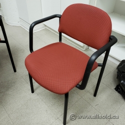 Red Stacking Guest Chair w/ Rubber Padded Arms
